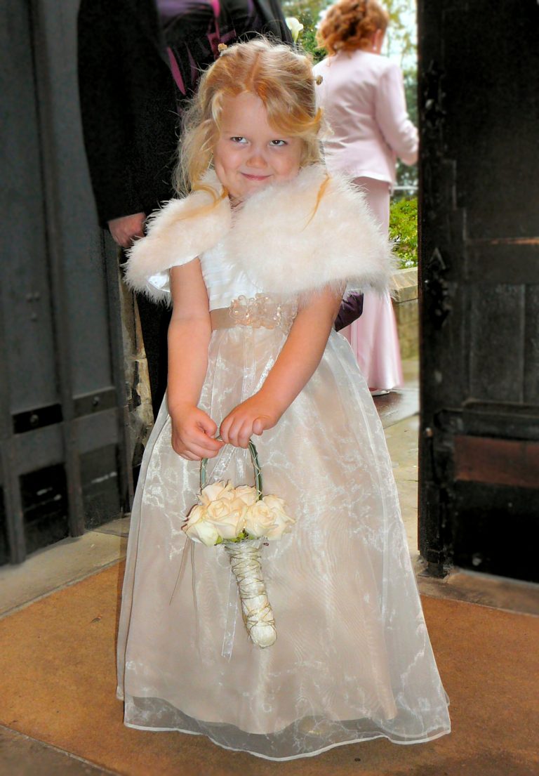 Image Bridesmaid Holding Bouquet